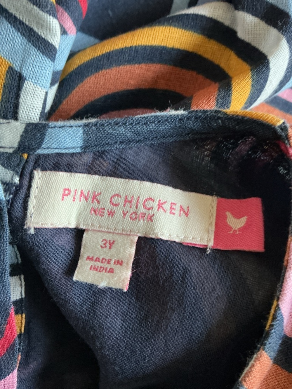 💙Pink Chicken Dress - Multicolor ~ Sz 3T - Picture 3 of 13